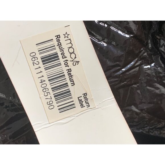 NWT Black Sequin Halter Dress Faux Leather Twist Neck By Poleci Size 0 Silk USA - Picture 11 of 12